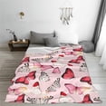 thumbnail image 4 of Yibo Pink Butterfly Blanket Beautiful Butterflies Blankets Ultra Soft Lightweight Cozy for Bed Couch Sofa Birthday Decorations Christmas Decor for Adult Kids Women Girls Friend Lover, 4 of 7