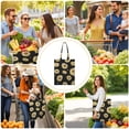 thumbnail image 4 of Boho Sunflower and Butterfly Canvas Tote – Vintage Country Style Reusable Bag, 4 of 6