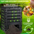 thumbnail image 4 of 120 Gallon (450L) BPA Free Garden Compost Bin - Easy Assembly, Aerating Outdoor Compost Box for Fast Fertile Soil Creation, 4 of 6