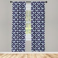 thumbnail image 4 of Ambesonne Modern Window Curtains, Fashion Triangles Pattern, Each 28" W x 84" L, Dark Purple and Pale Blue, 4 of 4