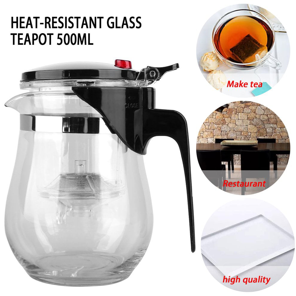 500ML Heat Resistant Glass Teapot Convenient Office Chinese Kung Fu Tea Pot BT