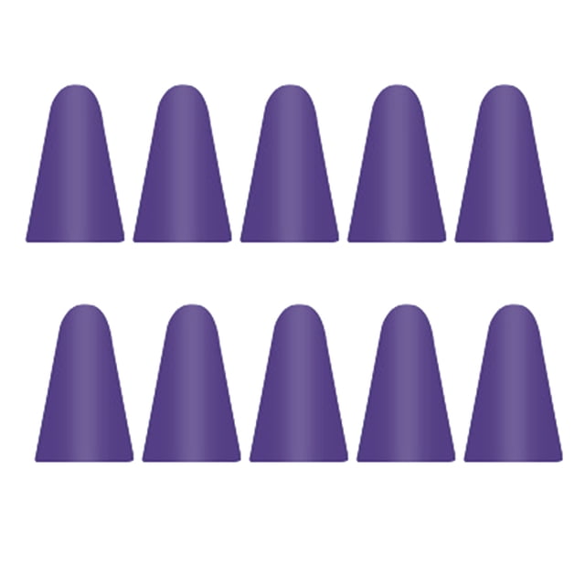 Matsuzay 10 piezas de tapas de punta antideslizante profesional resistente a los arañazos de silicona pantalla táctil pluma funda de punta de Electrónica Morado oscuro