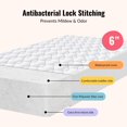 thumbnail image 2 of Dream On Me Breathable 6" Full Size Firm Foam Crib and Toddler Bed Mattress, Model #BR-6E6CL, 2 of 7