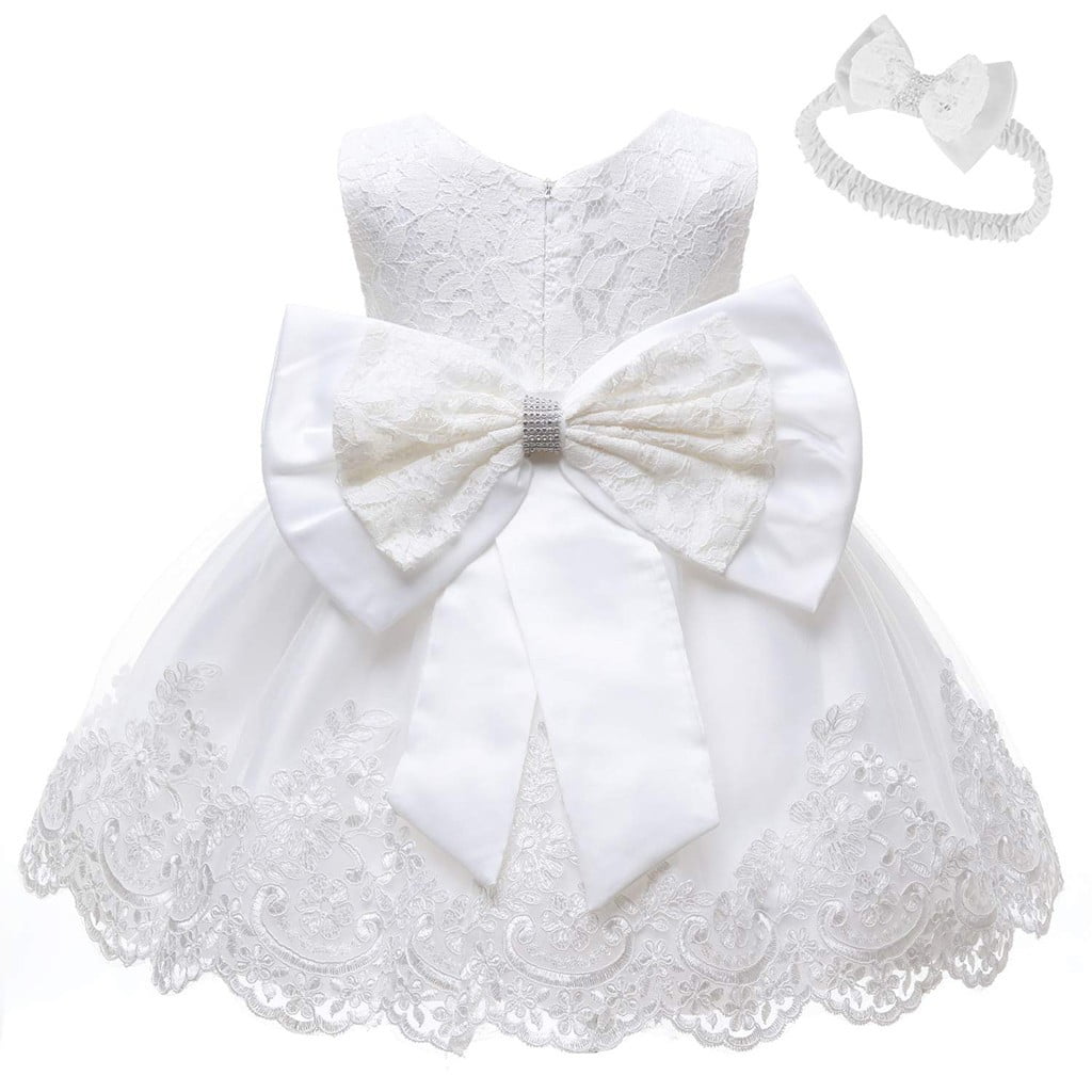 Details about   Girls Dress+Hat Christening Set Baptism Formal Birthday Lace Gown Outfits Baby 