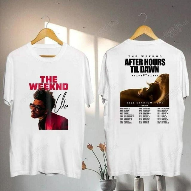 T-Shirt The Weeknd Konzert, 2025 The Weeknd After Hour Til Dawn - Noir - L