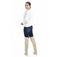 thumbnail image 3 of Sueter con bordado y pedrería en los hombros Roman Fashion / Juvenil, 4008 (Hueso) beige G, 3 of 6