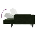 thumbnail image 5 of vidaXL 2-Seater Sofa Bed Dark Green Velvet, 5 of 5