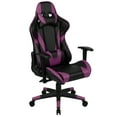 thumbnail image 2 of BlackArc High Back Reclining Gaming Chair in Black & Purple Faux Leather -Height Adjustable Arms - Headrest & Lumbar Support Pillows, 2 of 10