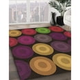 thumbnail image 3 of Ahgly Company Machine Washable Indoor Rectangle Transitional Plum Pie Purple Area Rugs, 7' x 10', 3 of 7