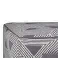 thumbnail image 3 of Simpli Home Pouf Carré à Motifs en Blanc et Gris, 3 of 6