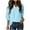 Blue, variant on fatyb Tops for Women 3/4 Sleeve V Neck Casual Blouses Pullover Womens Loose Dressy Shirts with Drawstring