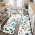 thumbnail image 2 of Pioneer Flower Floral Print Pattern Kitchen Rugs Sets Of 3,Kitchen Runner Rugs Non Skid Washable,Decorative Kitchen Floor Mats for Kitchen,Sink,Laundry,17"x30"+ 17"x47" + 17"x59", 2 of 6