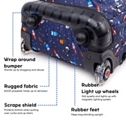 J World Boys and Girls Lollipop 16 Kids Rolling Backpack with Insulated Lunch Bag for School and Travel,Spaceship