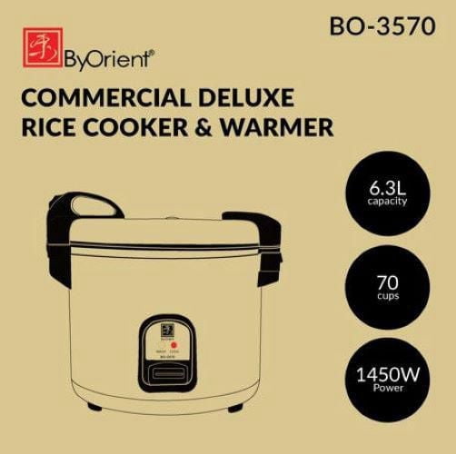 ByOrient 6.3L / 70Cups Commercial Deluxe Rice Cooker & Warmer BO-3570