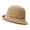 Khaki, variant on Straw Bucket Hat for Women Summer Breathable Fisherman Hat Solid Color Sun Hat Women's Bowler Hat