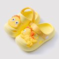 thumbnail image 2 of UJNDER Kids Clogs Boys and Girls Summer Soft Sole Anti- Cute Dinosaur Pattern Indoor Outdoor Casual Slippers,Yellow,12-18 Months, 2 of 5