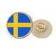 thumbnail image 1 of Broche de oro metálico circular Suecia bandera nacional Europa Unbranded, 1 of 3