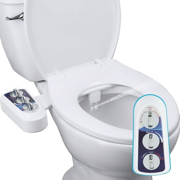 Dual Nozzle Bidet Toilet Seat Attachment Cold/Warm Fresh Water Bidet Sprayer US
