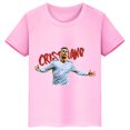 thumbnail image 3 of Camiseta de algodón de manga corta de verano para niños y niñas con estampado de Ronaldo, camisetas rosas, ropa periférica de fútbol para niños, 3 of 5