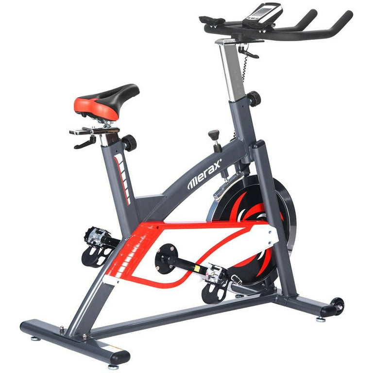 Merax Pro Exercise Bike Gym Health Fitness Indoor Cycle Trainer LED Screen Fitness Equipment with display 49 pound Flywheel Walmart