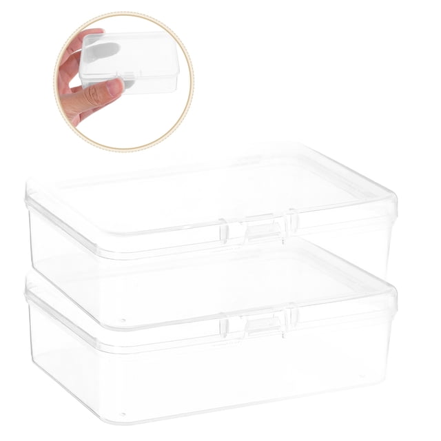 WASHWEPE 10Ud Caja Plástica Con Tapa Transparente Para Guardar Y Organizar Pequeños Objetos