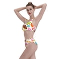 thumbnail image 6 of Picia Color Donut Women's High Waisted Bikini Scoop Neck Swimsuit Two Pieces Bathing Suit-Medium, 6 of 8