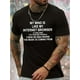 thumbnail image 1 of Camiseta para hombre "Comfy Chuckles" con frases divertidas. Cuello redondo informal, poliéster suave, lavable a máquina. Ideal para el verano. Estampado en inglés., 1 of 6