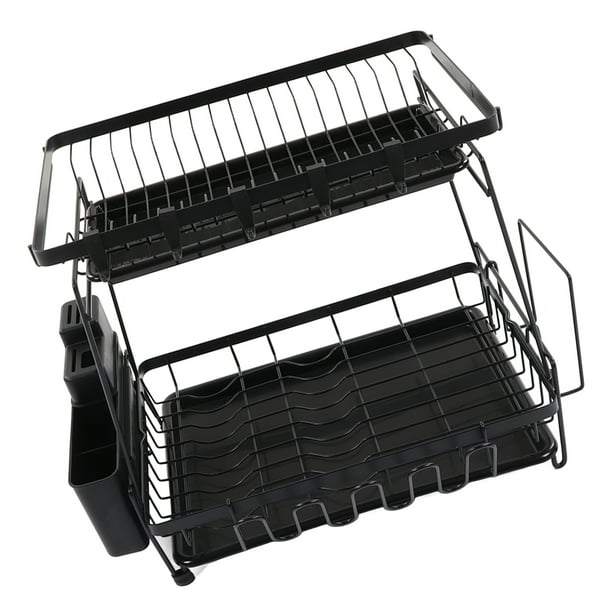 Estantes para platos estante para secar platos acero al carbono desmontable 2 niveles para cocina ANGGREK Otros