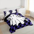 thumbnail image 3 of Manfei Cute Ghost Bedding Comforter Set,Happy Halloween Twin Comforter Sets,White Purple Black Bedding Set For Girl Kids,Luxury Bedroom Decor Reversible,2 Pieces, 3 of 8