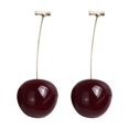 thumbnail image 2 of Pendientes colgantes de cereza Fernando Joyería de moda 2 piezas, 2 of 8
