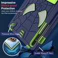 thumbnail image 5 of Allytech Case for Samsung Galaxy Tab S9/S8/S7 11 inch 2023/2022/2020, Rugged Case with Hidden Kickstand & Adjustable Shoulder Strap, Thickned Silicon Edges Shockproof Case - Blue+Green, 5 of 6