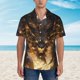 thumbnail image 2 of Fotbe Cool Black Gold Dragon Camisa Hawaiana para Hombre Unisex – Camisa Casual de Verano con Botones de Manga Corta de Algodón y Lino,3X-Large, 2 of 7