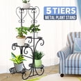 thumbnail image 2 of 32'' Height 5 Potted Plant Stand Multiple Flower Pot Holder Shelves Planter Rack Storage Organizer Display for Indoor Garden Balcony, 2 of 11