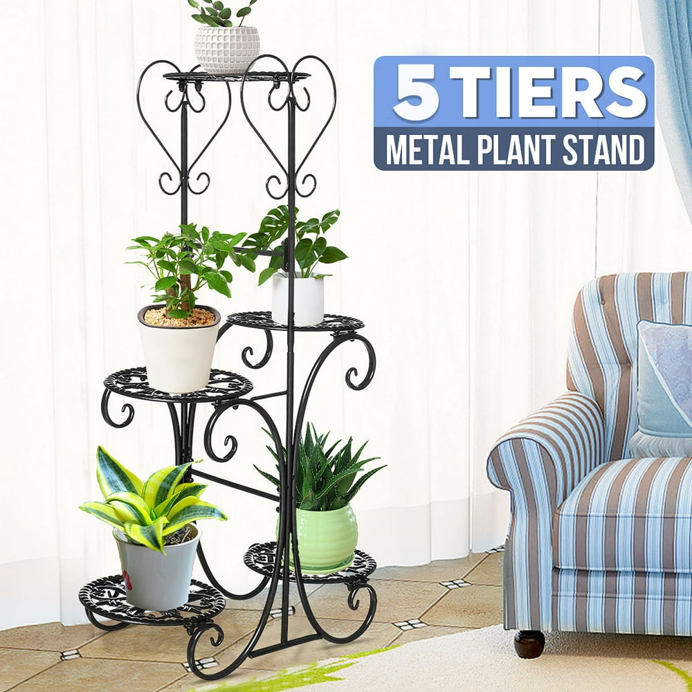 5-Tier Plant Stand Indoor Outdoor, Plant Shelf Display Multi Tier