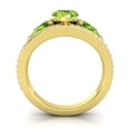 thumbnail image 4 of 2.00 Carat Latest Pear Cut Peridot Gemstone & Natural Diamond Proposal Ring for Women Solid 14K Yellow Gold Size 7.5 by Diamond-Capitals, 4 of 8
