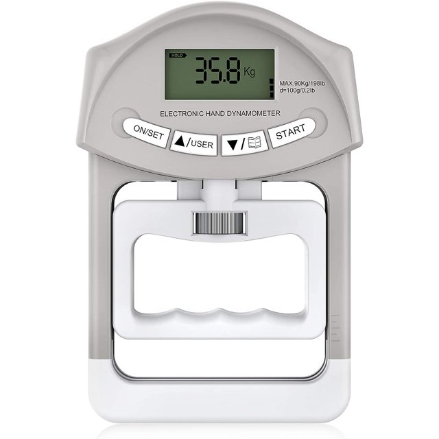 Dinamómetro manual electrónico Capacidad de agarre de 90 kg / 200 lbs con 19 juegos de discos individuales