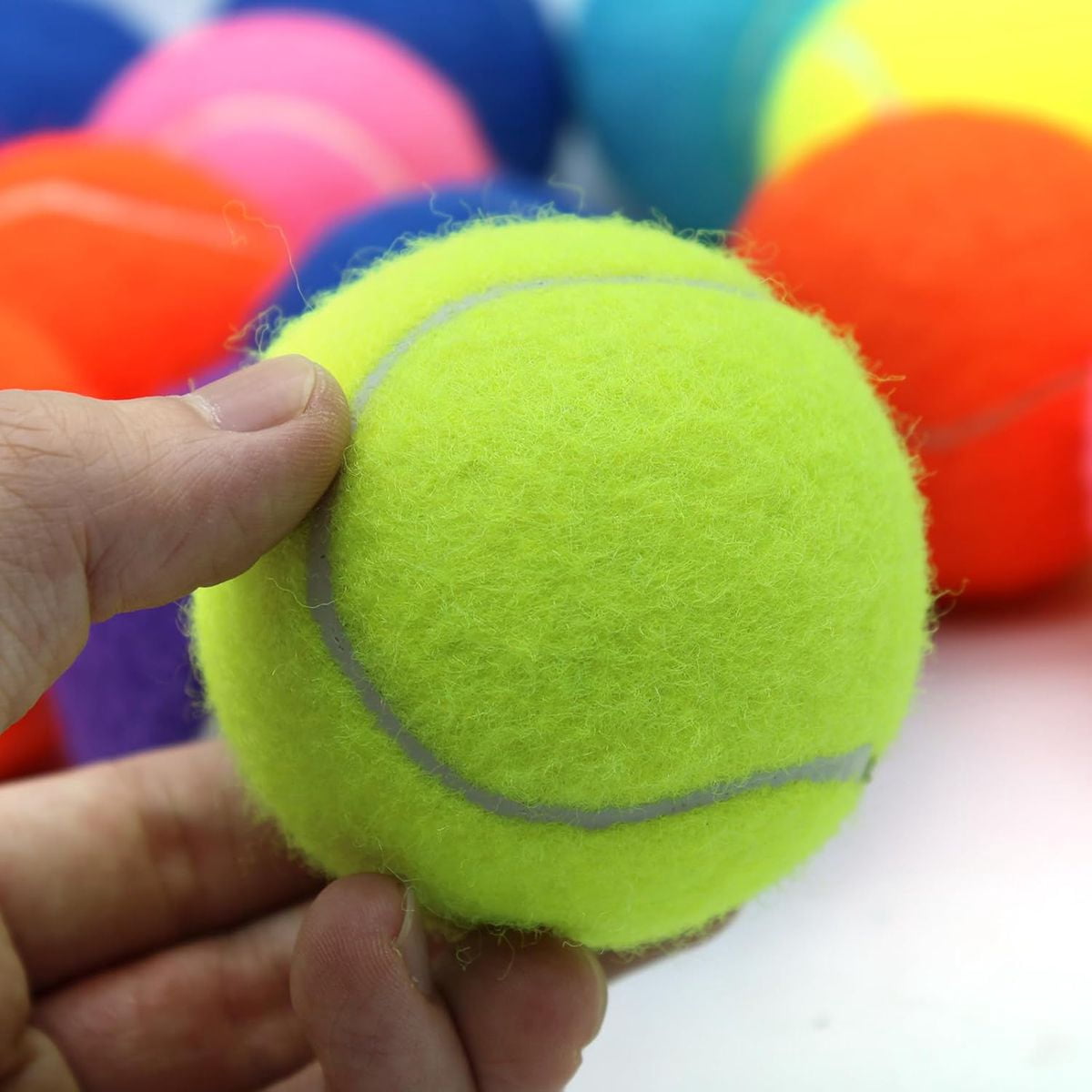 Magicorange Tennis Balls 2.58 inch, 18 Pack Training Practice Balls with Mesh Bag, Pet Dog Playing Balls (Multicolor)
