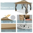 thumbnail image 5 of HOTEEL 12'x12' Pop Up Gazebo Patio Outdoor Canopy Tent with 8 Mosquito Nettings, Adjustable Height and 144 Square ft of Shade for Garden, Party, Backyard with Vented Top, Brown, 5 of 10