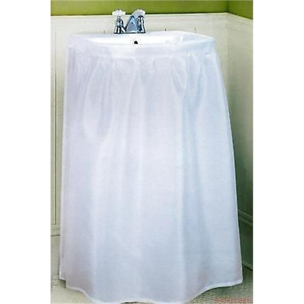 Dobbie Fabric Sink Skirt White 55.5x35.5