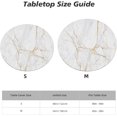 thumbnail image 2 of Gold and White Marble Tablecloth with Elastic Edge, Round Table Cloth Washable Reusable Table Cover for Kitchen Dining Party Picnic, Small (Suitable for 40-44 in), 2 of 6
