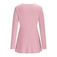 thumbnail image 5 of ameIAEA Women's Knot Front Tops Long Sleeve V Neck Casual Shirts Trendy Tops Fall Outfits, 5 of 9