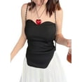 thumbnail image 1 of Gupgi Women Split Tube Tops Summer Solid Color Strapless Bandeau Top, 1 of 9