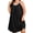 E1-Black, variant on SHOWMALL Sleeveless Nightgowns for Plus Women Sleepwear Wide Strap Sleep Shirt Pleated Scoopneck Lounge Dress with PocketsNavy Blue 3X