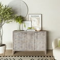 thumbnail image 3 of Lunale 46.25" Farmhouse Style 3 Door Accent Cabinet with Storage, Sideboard Buffet Server Cabinet for Living Room, Natural, 3 of 6