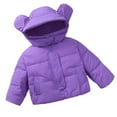 thumbnail image 4 of MEZZALL Girls Down Padded Coats Winter Warm Thickened Imitation Jacket Long Sleeve Outerwear Kids Children Solid Color Breathable Clothes, 4 of 4
