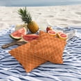 thumbnail image 5 of 2 Pack Outdoor Waterproof Throw Pillow Covers,Abstract Modern Orange Wave Line Decorative Square Patio Pillowcases for Chair Couch Sofa 16x16in, 5 of 9