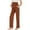 Brown, variant on Maternity Yoga Pants High Waist Over The Belly Drawstring Soft Pants Solid Color Straight Leg Loose Pants
