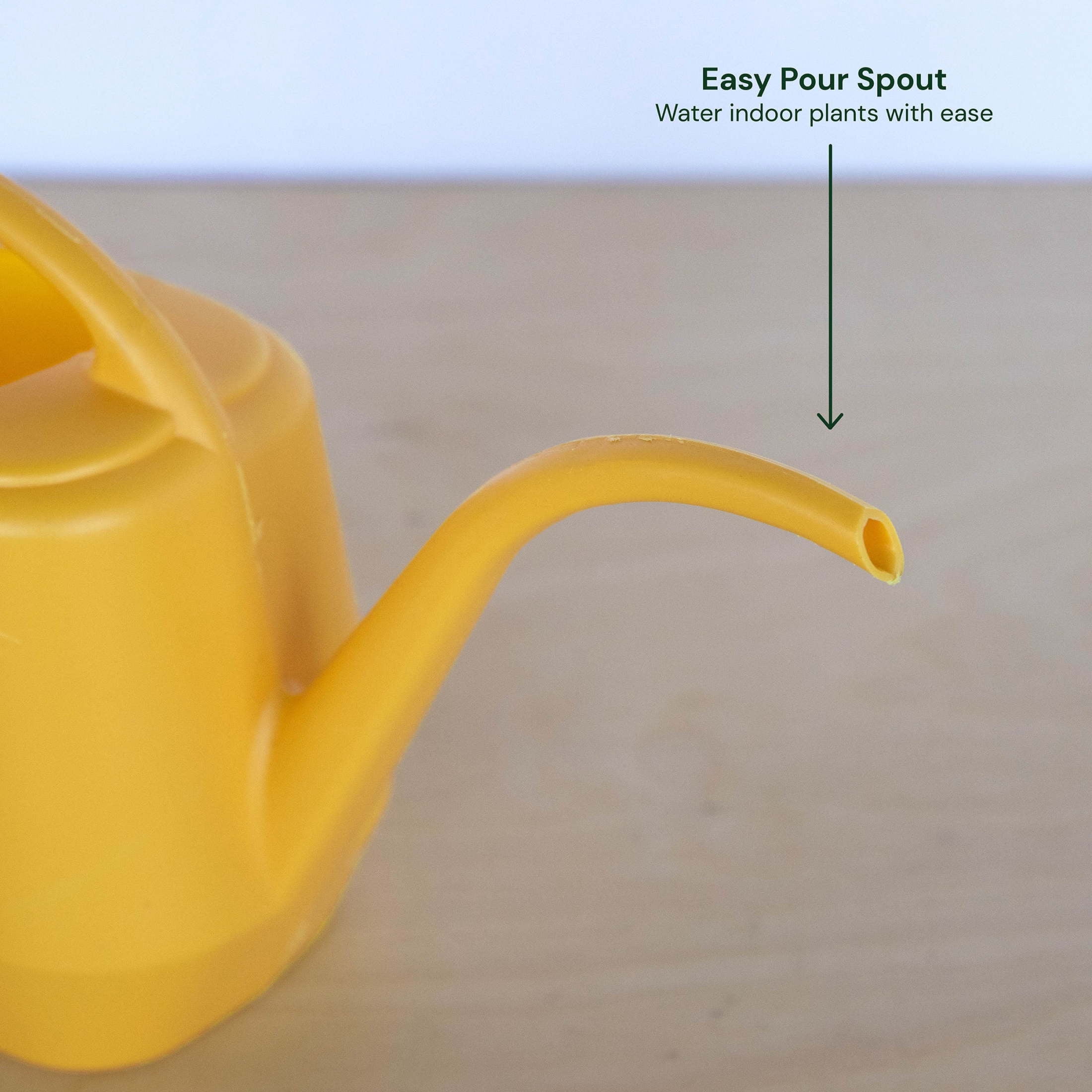 Bloem Aqua Rite 56 Fl Oz (.44 Gallon) Earthy Yellow Resin Watering Can for Indoor and Outdoor Use