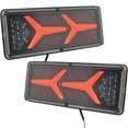 thumbnail image 1 of 2Pcs LED Trailer Lights Rear Tail Lights 24V Dynamic Indicator Stop Light Stop Brake Turn Trailer Light Durable IP67 Waterproof Clear Rear Lamp Reversing Marker Lights for Truck, 1 of 10