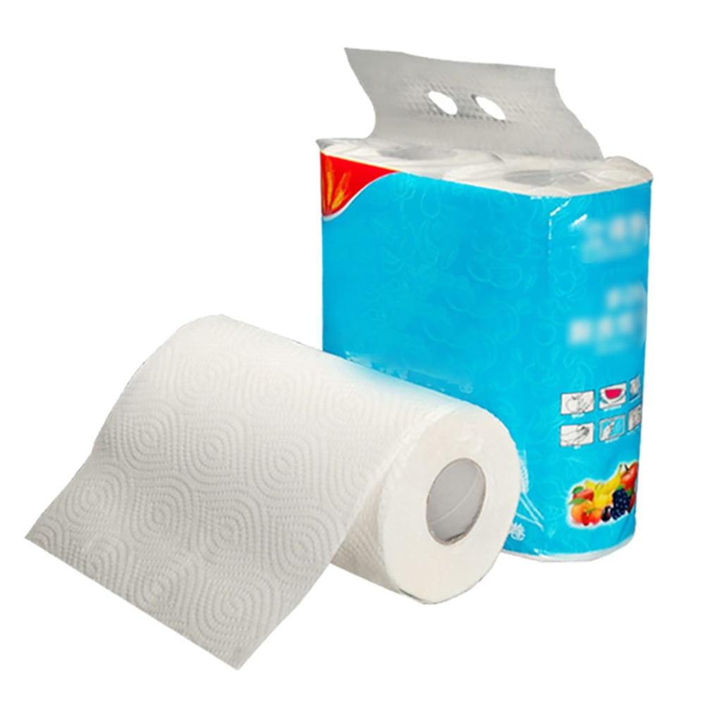 120 Perforated Sheets Per Roll White Absorbent Disposable Kitchen Cleaning Cloths Pack of 2 My Stuff 2-Ply Paper Towels